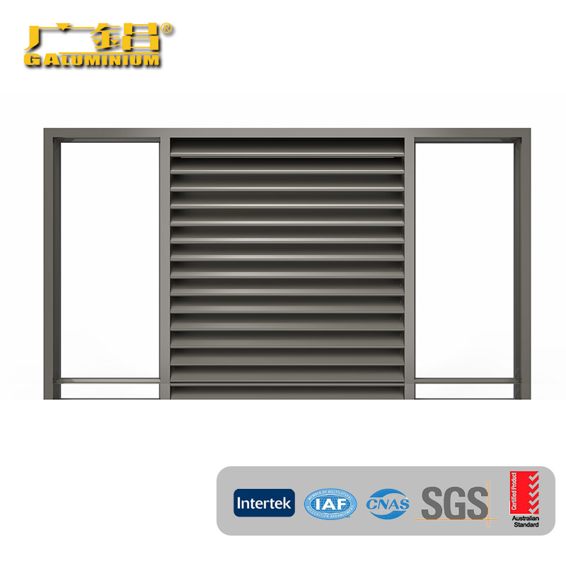 Einfaches und langlebiges Schiebefenster aus Aluminiumlamellen